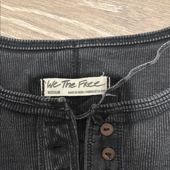 We The Free Charcoal Buttoned Henley - Picture 2 of 2